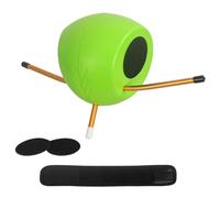RiToEasysports Entrenador de Swing de Golf, Ayuda de Entrenamiento de Golf de Aluminio con Correas Ajustables de Gancho y Bucle, Tubo Desmontable, Práctica de Camino de Swing para el Campo de (Green)