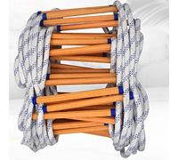 RiToEasysports Escalera de Cuerda de Escape de Emergencia en Caso de Incendio, Escalera de Escalada de Resina de Poliéster de 5 M 16,4 Pies para Trabajos Aéreos de Rescate Al Aire, con Ganchos