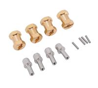 RiToEasysports Espaciadores de Rueda de Latón de 4 Piezas, Adaptador de Cubo de Transmisión de 18 Mm para Coche Trepador de Control Remoto SCX10 1/10, con Diseño Extendido (Gold)