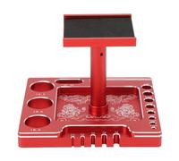 RiToEasysports estación de trabajo en el soporte del coche RC, 1/18 1/24 estación de trabajo de reparación multifunción de 360 grados aleación de aluminio con compatibilidad SCX24 para (rojo)