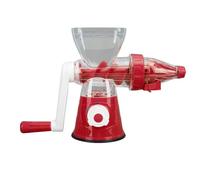 RiToEasysports Exprimidor de Manivela que Ahorra Mano de Obra, Exprimidor de Frutas Fácil de Limpiar para Viajes Al Aire Libre, 13,8x8,7 Pulgadas (rojo)