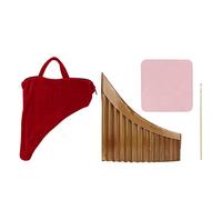 RiToEasysports Flauta de Pan, 15 Tubos Instrumento de Viento de Madera de bambú Flauta de Pan Instrumento de Viento de Madera con Llave G Tradicional China para Principiantes y Estudiantes (Mano