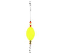 RiToEasysports Flotador de Pesca, Palo de Espuma con Alambre de Acero y Cuentas de Cobre para una Velocidad de Entrada Rápida y Baja Resistencia, Aparejos Ligeros Sensibles para Pescadores (Yellow)