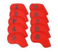 RiToEasysports Fundas para Palos de Golf, Juego de 10 Elegantes Fundas para Cabezas de Golf de PU Que Se Adaptan a la Mayoría de los Palos