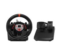 RiToEasysports Game Racing Wheels, Plug and Play 180 Grados USB PC Volante con Pedales para 360 PC para Motores Completos para Interruptores Motores Eléctricos y Piezas