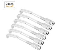 RiToEasysports Ganchos Banjo de Aleación de Zinc y Cobre Niquelados, 24 Piezas con Cabezal Giratorio Ajustable para Entusiastas del Bricolaje