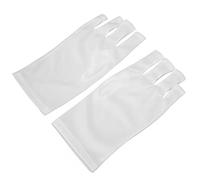 RiToEasysports Glove Glove Arte de Uñas Protección de Lámpara de Huración para el Cuidado de la Piel del Artista de Uñas, Diseño de Tamaño Profesional, 1 par (White)