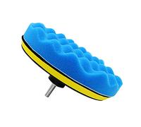 RiToEasysports Juego de 10 Almohadillas de Pulido de Lana de Esponja de 5 Pulgadas con Adaptador de Taladro y Almohadilla de Respaldo, Lavable, Reutilizable para Pulidor de Coche, Detalles de