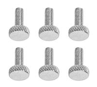 RiToEasysports Juego de 6 Tornillos de Bloqueo de Cuerda para Puente Trémolo de Guitarra Eléctrica, Tornillos de Afinación Fina de Metal de Primera Calidad para Piezas de Repuesto (SILVER)