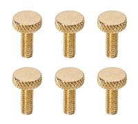 RiToEasysports Juego de 6 Tornillos de Bloqueo de Cuerda para Puente Trémolo de Guitarra Eléctrica, Tornillos de Afinación Fina de Metal de Primera Calidad para Piezas de Repuesto (GOLD)