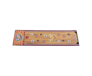 RiToEasysports Juego de Bolos para Interiores, Juego de Bolos de Mesa de Franela con 6 Pines y 6 Bolas, Tapete de de Plegable de 39,37 X 11,42 Pulgadas, Montaje sin Herramientas para Fiestas de