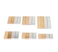 RiToEasysports Juego de Cubos de Densidad Científica Bloque de Precisión Hecho a Mano para Exploración de Densidad Escuela de Laboratorio 24 Piezas Cobre Aluminio Hierro Madera