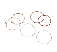 RiToEasysports Juego de Cuerdas de Guitarra Acústica de 6 Uds, Accesorios de Repuesto de Metal Duraderos para Jugadores Principiantes