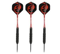 RiToEasysports Juego de Dardos Profesionales con Punta de Acero, Punta de Metal con Barril de Hierro Antideslizante, Ejes y Plumas de Aluminio, para Juegos de Diana, Hogar, Pub, Bar, Fiesta (Rojo)