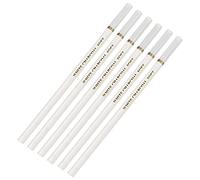 RiToEasysports Juego de Lápices de Carbón Blanco de Alto Brillo, Respetuosos con el Medio Ambiente, sin Bocetos, Suaves y Medianos, Juego de 6