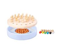 RiToEasysports Juego de Mesa de Madera de Memoria y Ajedrez, Tablero de Color para Educación Temprana y Desarrollo de la Inteligencia, con Dado para Niños (2 en 1)