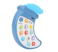 RiToEasysports Juguete Educativo Telefono con Forma de Luna y Efectos | Teléfono Mordedor de ABS para Niños Pequeños, Juguete de Sonido de 13 Botones, Coordinación Mano-ojo, Reconocimiento del