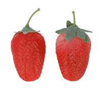 RiToEasysports Juguetes de Frutas, Coctelera de Frutas, Juguete de Percusión de Frutas Maraca, Instrumento Musical de Plástico con Esquinas Redondeadas para Niños (Fresa)