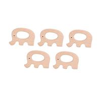 RiToEasysports Juguetes de Título de Madera ecológicos: Establecer Problemas de Dientes de Leche Animales (elefante)