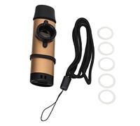 RiToEasysports Kazoo, Instrumento Musical Kazoo de Metal Profesional con Tonos Ajustables y 5 Diafragmas de Flauta para Adultos Bandas Actuación en Vivo Viajes (Dorado)
