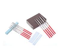 RiToEasysports Kit de Configuración de Guitarra, 14 Piezas Kit de Herramientas de Luthier para Guitarra Juego de Limas de Coronación de Trastes con Piedra de Amolar y Protectores de Dedos