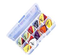 RiToEasysports Kit de Púas de Guitarra de 50 Piezas, Púas de Guitarra Profesionales de Plástico ABS con Superficie Esmerilada y Pulida para una Melodía Clara y Fuerte, Incluye Caja de