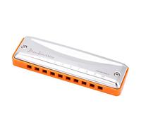 RiToEasysports Kongsheng Benders Harp 10 Hole 20 Tone Blues Armónica para Principiantes y Profesionales en C Beck Material de Acero Inoxidable para el Aprendizaje y Relajación de la Música (ORANGE)