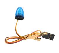 RiToEasysports Luz de Alarma para Coche RC, 5 Modos de Luz de Advertencia LED Compacta Redonda de Alta Simulación con de Modo de Control Remoto, para Ambulancia de Bomberos de Policía con (BLUE)