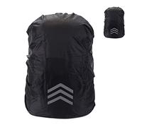 RiToEasysports Luz de Cubierta de Mochila Reflectante la Cubierta la Mochila Impermeable Negra para Actividades Al Aire (L (para 45-55L))