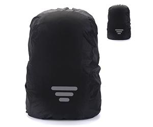 RiToEasysports Luz de Cubierta de Mochila Reflectante la Cubierta la Mochila Impermeable Negra para Actividades Al Aire (XL (para 60-70L))
