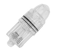RiToEasysports Luz de Pesca de Profundidad, Luz LED Subacuática de Plástico Transparente Alimentada por 2 Pilas AA, con 2 Anillos Impermeables para Pesca de Arrastre a 300 M de Profundidad en (White)