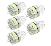 RiToEasysports Luz de Señuelo de Pesca, 5 Piezas en Forma de Diamante LED Resistencia a la Corrosión Luz de Señuelo de bajo Intermitente de Apertura Automática (Verde)