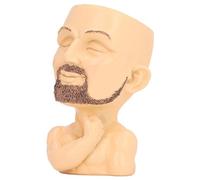 RiToEasysports Macetero Facial con Orificio de Drenaje, Diseño único de Hombre Musculoso para Decoración de Salón y Pasillo, Resina, 17x11cm (Color Carne)