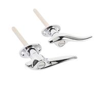 RiToEasysports Manijas de Bloqueo de Puertas Exteriores de Automóvil Kit de Cerradura de Manija de Puerta Exterior de Aluminio Cromado con 4 Llaves Reemplazo del Lado Izquierdo y Derecho para el