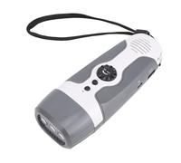 RiToEasysports Manivela de Emergencia Radio Am FM, con Linterna LED, Alarma SOS, Cargador de Teléfono con Batería Externa de 250mAh para Camping, Senderismo, Emergencia