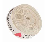 RiToEasysports Manuscritos de Algodón Cinta 1.5 Cm para Envases de Regalos, Ideal para la Decoración de Bodas y Fiestas (corazón rojo hecho a mano)