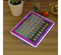 RiToEasysports Máquina de Aprendizaje de Inglés para Niños, Tableta Educativa de Juguete con Soporte Plegable, Modos Interactivos de Hechizo de Letras y Palabras, Enseñanza de Imágenes Sonoras (Pink)