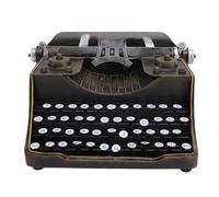 RiToEasysports Máquina de Escribir Antigua de Metal, Adorno Retro Vintage con Diseño Clásico para Decoración de Oficina en Casa, Accesorio de Fotografía (Black)