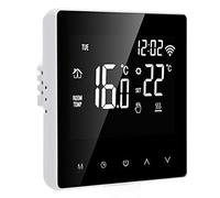 RiToEasysports ME81H Smart WiFi LCD Termostato: para Sistemas de Calefacción para Hogares, Oficina, Hotel y Centros Comerciales (Espalda blanca y prensa blanca 3A)
