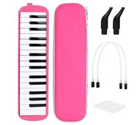 RiToEasysports Melódica de 32 Teclas, Instrumento de Piano de Aire de Material ABS con Tubos Dobles, Ideal para Principiantes y Estudiantes que Aprenden Música (PINK)