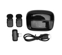 RiToEasysports Micrófono Lavalier Inalámbrico, Reducción de Ruido Captación Omnidireccional 30 Horas de Duración de la Batería de Transmisión de 30M, con Modulación de Voz AI y Estuche de