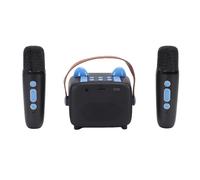 RiToEasysports Mini Máquina de Karaoke para Niños, Material ABS, con 2 Micrófonos, Entretenimiento en el Hogar y en Viajes para Niños y Niñas (Blue)