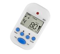 RiToEasysports Mini Metrónomo Electrónico Portátil, Función de Golpeteo, ABS Resistente a los Arañazos para Guitarra, Piano, Violín M50 para Amantes de la Música (WHITE)