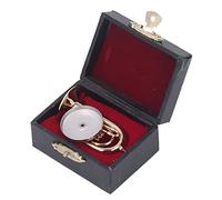 RiToEasysports Mini Modelo de Tuba, Bombardino de Latón Chapado en Oro, Modelo de Instrumento Musical en Miniatura para Decoración de Escritorio y Regalos