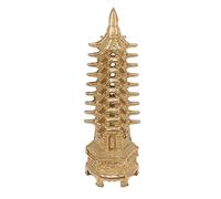 RiToEasysports Mini Pagoda Estatua de la Torre Wenchang para el Hogar y la Oficina Decoración Feng Shui en Material de Latón Duradero 9 Niveles
