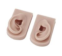 RiToEasysports Modelo de Perforación de Piel Humana de Silicona Simulada, 2 Piezas, Modelo de Oreja Suave, Flexible para Entrenamiento de Acupuntura, Perforación de Oreja para Principiantes (Tono de