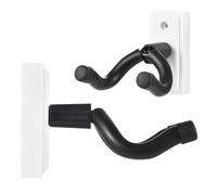 RiToEasysports Monte de Pared de Guitarra, Gancho de Percha para Guitarra Acústica de Todos los Tamaños, Eléctrica, bajo, con Kit de Instalación Completo, Material ABS, Establo (White)