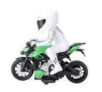 RiToEasysports Motocicleta de Control Remoto con Figura de Acrobacias y Efectos de Iluminación, para Niños de 3 a 10 Años (Green)