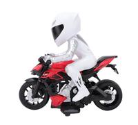 RiToEasysports Motocicleta de Control Remoto con Figura de Acrobacias y Efectos de Iluminación, para Niños de 3 a 10 Años (Rojo)