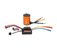 RiToEasysports Motor sin Cepillo de 4300kV Establecimiento de ESC de Alto Torque para el Modelo de Automóvil de 1/10 RC, 4 12 Diámetro del Eje del Ranura Motor de 3,175 Mm sin Escobillas para el
